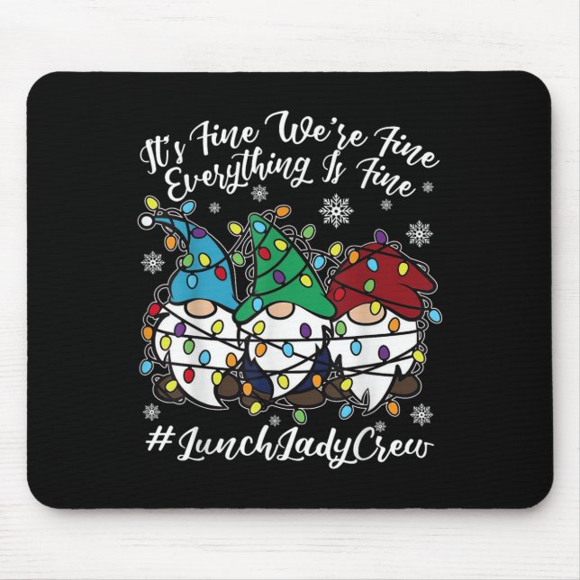 Niedliche Gnomen Alles ist ein schönes Weihnachtse Mousepad (Vorne)