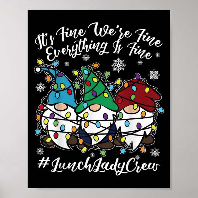 Niedliche Gnomen Alles ist ein schönes Weihnachtse Poster (Vorne)
