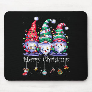 Niedliche Gnomes Frohe Weihnachtsfamilie Gnome Xma Mousepad