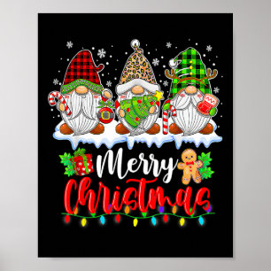 Niedliche Gnomes Frohe Weihnachtsfamilie Gnome Xma Poster
