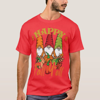 Niedliche Gnomes Pumpkin Herbst glücklich Fall Y'a T-Shirt