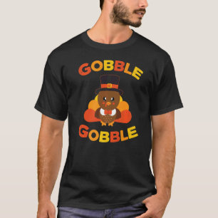 Niedliche Gobble Gobble Türkei Pilgrim Little Boys T-Shirt