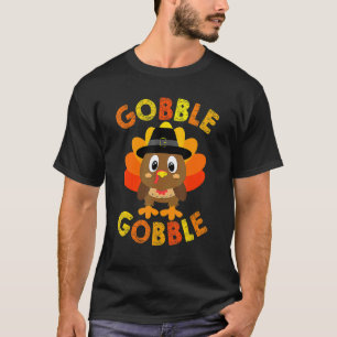 Niedliche Gobble Gobble Türkei Pilgrim Little Boys T-Shirt