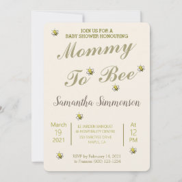 Niedliche Gold-Mama für Babydusche Einladung