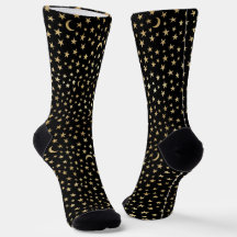 Niedliche Gold Stars Crescent Moons Muster