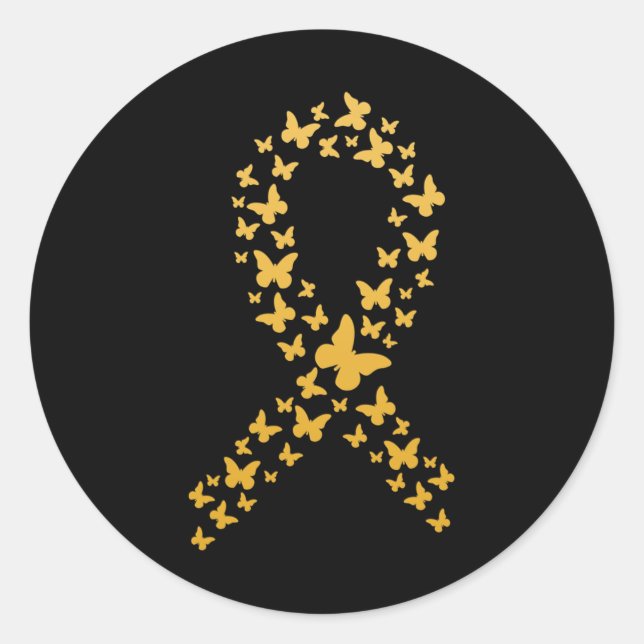 Niedliche Goldbarren-Ribbon-Krebs im Kindesalter Runder Aufkleber (Vorderseite)