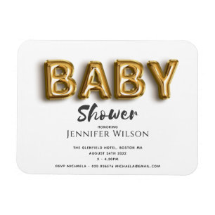 niedliche Goldblase Ballon Spaß Babydusche gerette Magnet