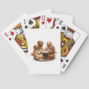 Niedliche Golden Retriever Hunde Spielkarten
