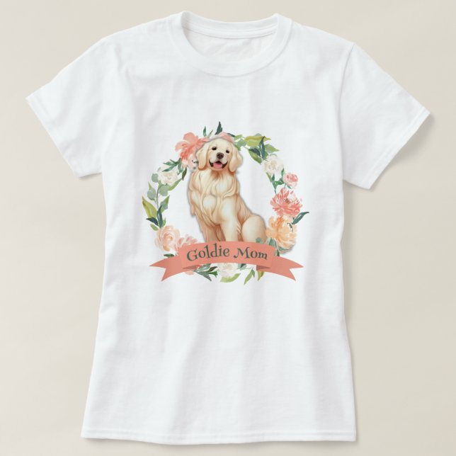 Niedliche Golden Retriever Mama T-Shirt (Design vorne)