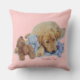 niedliche Golden Retriever Welpenkuppelbären Kissen