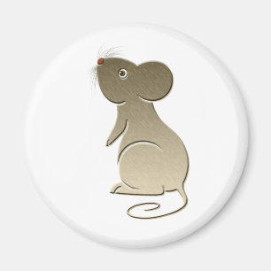 Niedliche goldene Maus Magnet