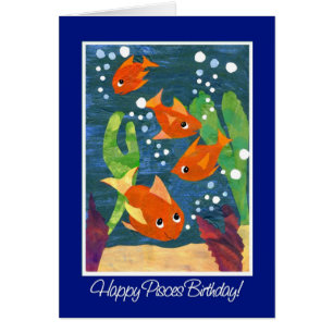 Niedliche Goldfish Fische Geburtstagsfische