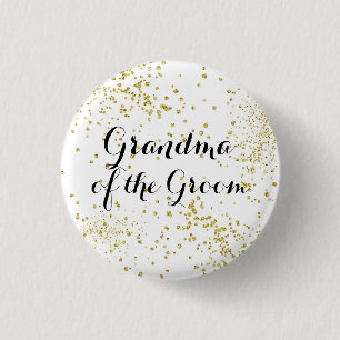 Niedliche GoldGlitzer-Großmutter des Button