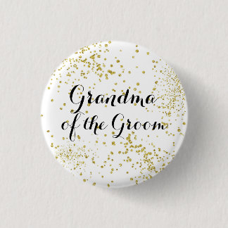 Niedliche GoldGlitzer-Großmutter des Button