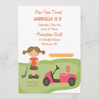 Niedliche Golf Girls Party Einladung