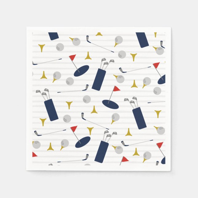 Niedliche Golf-Papierservietten Serviette (Vorderseite)