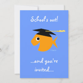 Niedliche Graduierungspartei Einladung Goldfish au