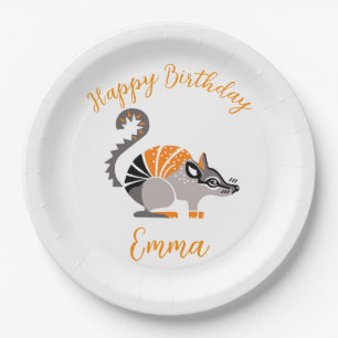 Niedliche Grafik - NUMBAT- Wildtiere - Party Pappteller