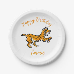 Niedliche grafische LYNX - Wildlife - Party Pappteller