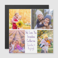 Niedliche Grandkids Fotos Custom Oma Magnet Card