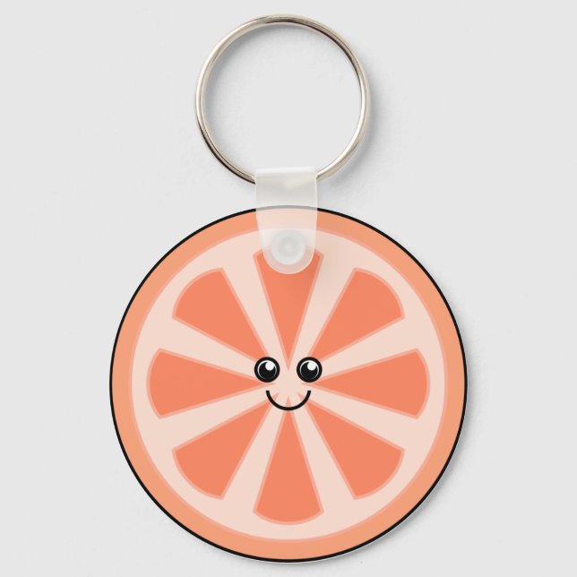 Niedliche Grapefruitfrucht Schlüsselanhänger (Vorderseite)