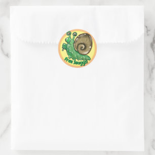 Niedliche Gratis Snuggs Snail Hug Emote Runder Aufkleber