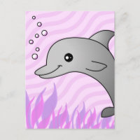 Niedliche graue Dolphin in rosa Wasser