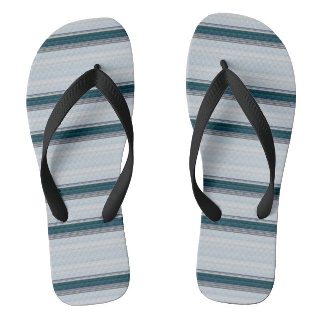 Niedliche graue Streifen Flip Flops (Fußbett)