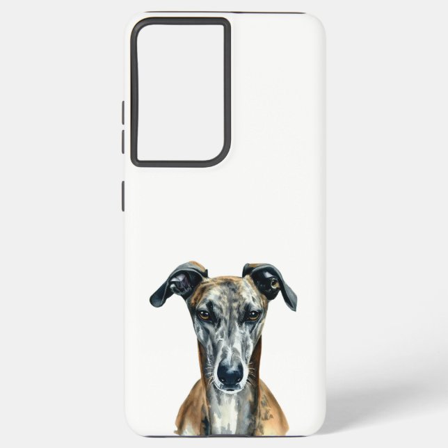 Niedliche Grauhound-Illustration für Hundefreunde Samsung Galaxy Hülle (Rückseite)