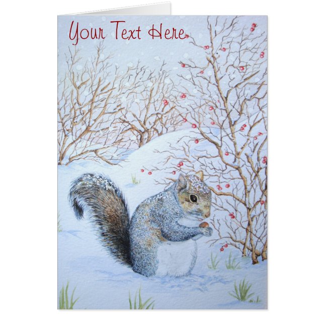niedliche Grauschnee-Szene Wildlife Art (Vorne)