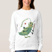 Niedliche Green Cricket Insekt Cartoon-Abbildung