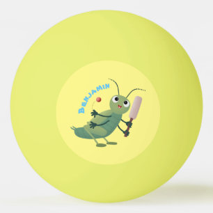 Niedliche Green Cricket Insekt Cartoon-Abbildung Tischtennisball