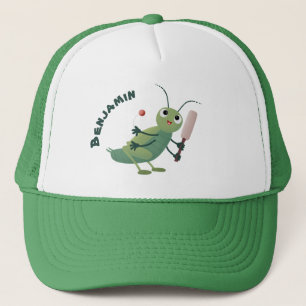 Niedliche Green Cricket Insekt Cartoon-Abbildung Truckerkappe