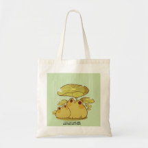 Niedliche Green Frogs Tote Bag