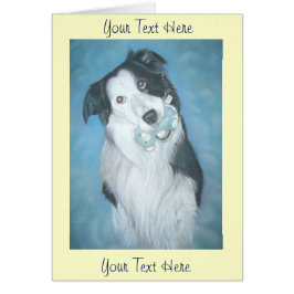niedliche Grenz-Collie Teddy-Hund-Portrait-Design