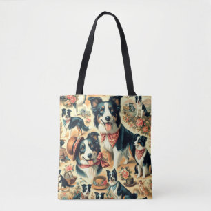 Niedliche Grenze Collie Seamless Tasche