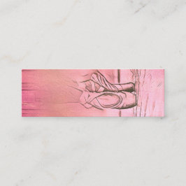 Niedliche, griechisch-rosa Ballet Slippers Mini Visitenkarte
