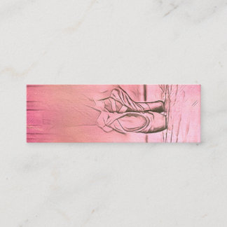 Niedliche, griechisch-rosa Ballet Slippers Mini Visitenkarte