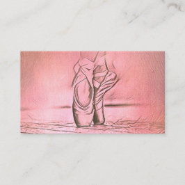 Niedliche, griechisch-rosa Ballet Slippers Visitenkarte