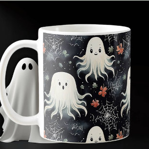 Niedliche griesgrämige Halloween Kaffeetasse