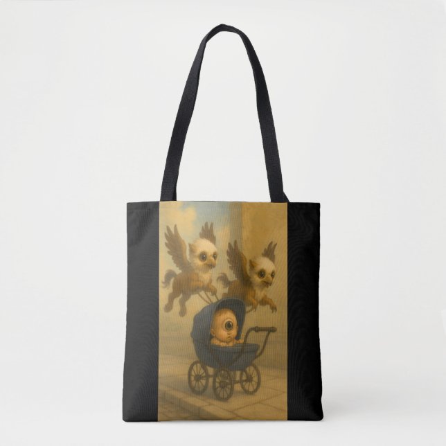 Niedliche Griffins & Baby Cyclops Mythology Fantas Tasche (Vorderseite)