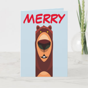 NIEDLICHE GRIZZLY BEAR HUG CHRISTMAS CARDS KARTE