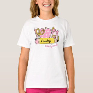 Niedliche Groovy Back to School Pencil für Mädchen T-Shirt