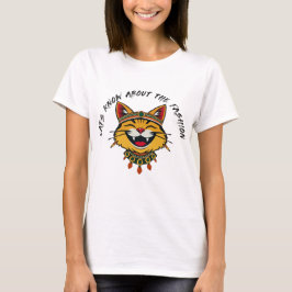Niedliche Groovy Cat im Stammeskleid T-Shirt
