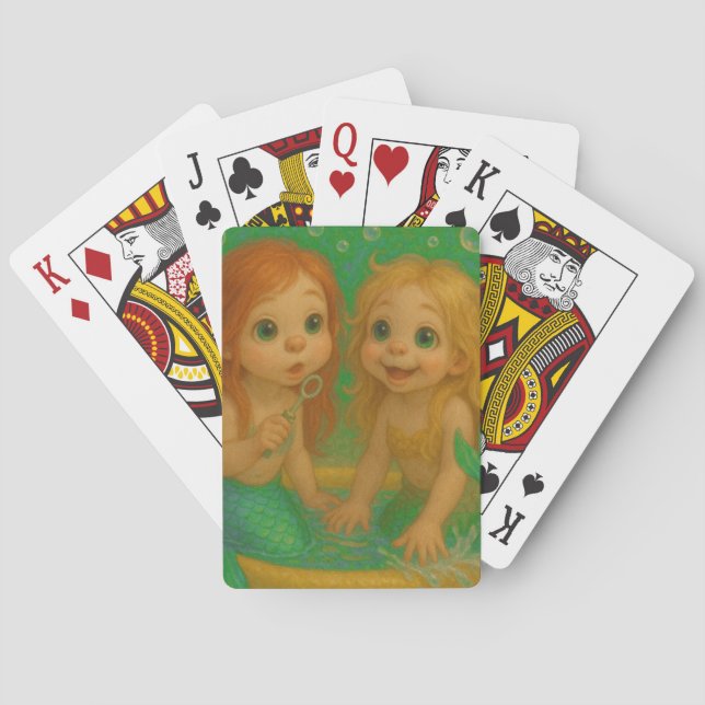 Niedliche Großaugenfreudentesistoren Spielkarten (Rückseite)