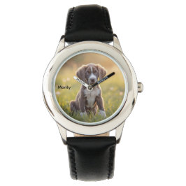 Niedliche große Dane-Kid's Personalisiert Armbanduhr