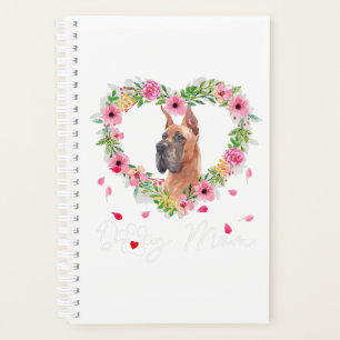Niedliche große Dane Mama Blume Hund Lover gibt T Planer