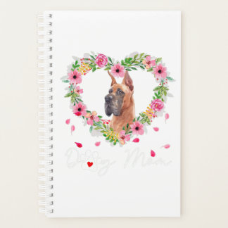 Niedliche große Dane Mama Blume Hund Lover gibt T Planer