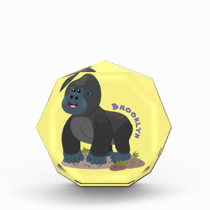 Niedliche, große Gorilla-Cartoon-Abbildung Fotoblock