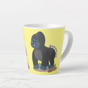 Niedliche, große Gorilla-Cartoon-Abbildung Milchtasse